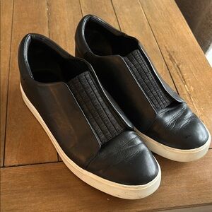 Vince Black Slip-On Sneakers